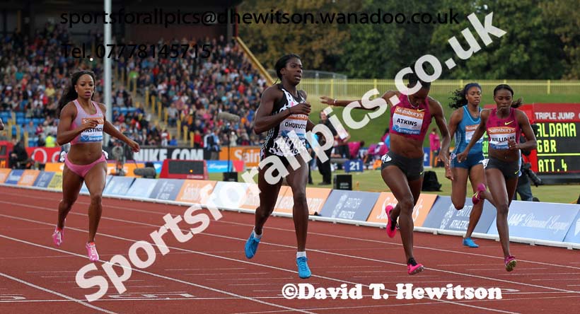 Christine Ohuruogu wins the womens 400 metres at the Sainsbury's Birmingham Grand Prix. Photos: David T. Hewitson/Sports for All Pics